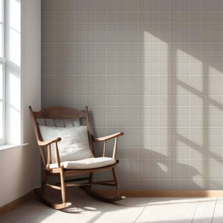 'Dartmoor' Neutral Textured Check/ Geometric Wallpaper (Greige/ Taupe) - Image 5