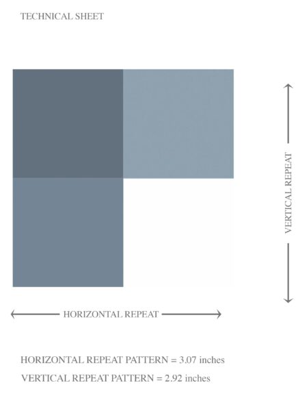 'Dublin Grid' Geometric Gingham Wallpaper (Slate Blue) - Image 8