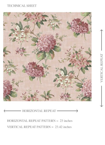 'Woodbell' Modern Floral Block Print Wallpaper (Pink/ Green) - Image 8