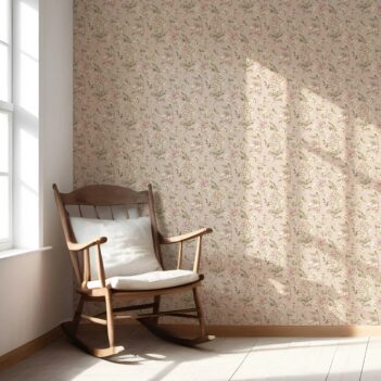 'Katsura' Chinoiserie/ English Floral Wallpaper (Light Pink/ Peach/ Cream/ Green)