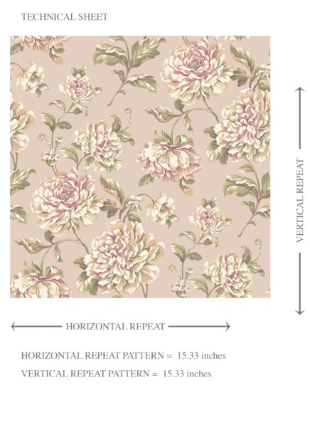 'Katsura' Chinoiserie/ English Floral Wallpaper (Light Pink/ Peach/ Cream/ Green) - Image 8