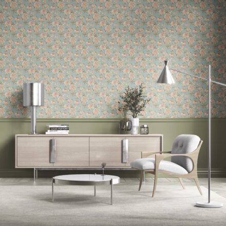 'Messina' Chinoiserie/ English Floral Wallpaper (Blue/ Cream/ Beige/ Pink/ Green) - Image 2