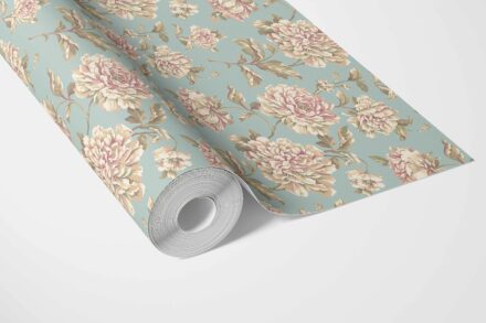 'Messina' Chinoiserie/ English Floral Wallpaper (Blue/ Cream/ Beige/ Pink/ Green) - Image 3