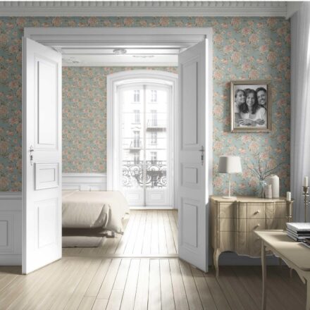 'Messina' Chinoiserie/ English Floral Wallpaper (Blue/ Cream/ Beige/ Pink/ Green) - Image 4