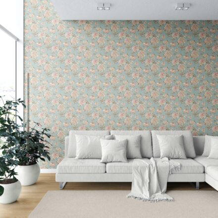 'Messina' Chinoiserie/ English Floral Wallpaper (Blue/ Cream/ Beige/ Pink/ Green) - Image 6