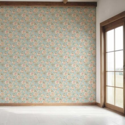 'Messina' Chinoiserie/ English Floral Wallpaper (Blue/ Cream/ Beige/ Pink/ Green) - Image 7