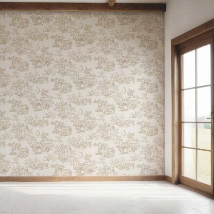 'Anne Cloud' Toile de Jouy/ Nature Print Wallpaper (Beige/ Brown/ Taupe) - Image 7