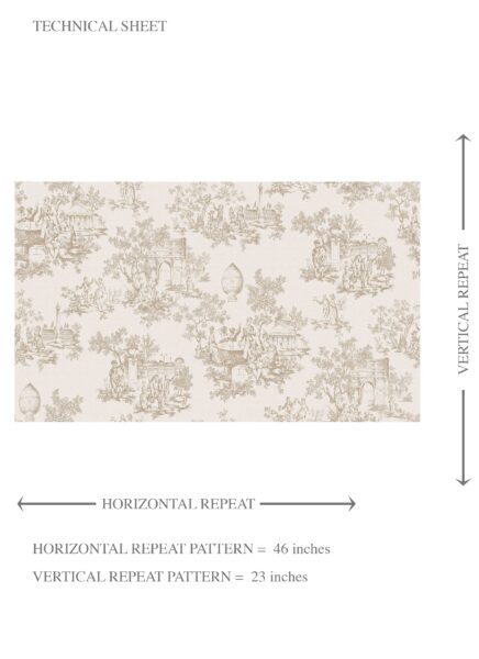 'Anne Cloud' Toile de Jouy/ Nature Print Wallpaper (Beige/ Brown/ Taupe) - Image 8