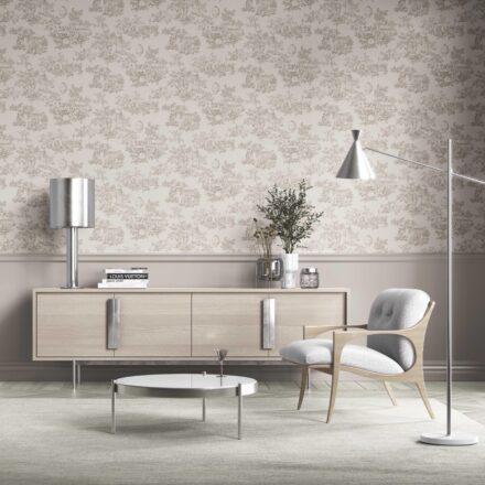 'Noah' Toile de Jouy/ Nature Print Wallpaper (Beige/ Greige/ Off-White) - Image 2