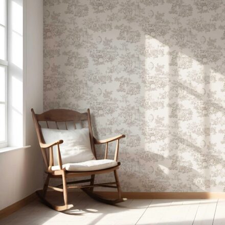 'Noah' Toile de Jouy/ Nature Print Wallpaper (Beige/ Greige/ Off-White) - Image 5