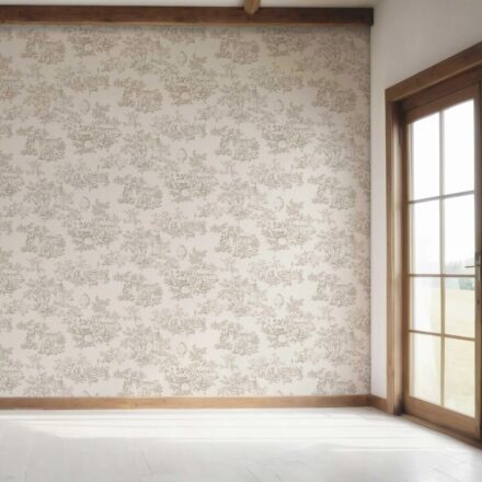 'Noah' Toile de Jouy/ Nature Print Wallpaper (Beige/ Greige/ Off-White) - Image 7