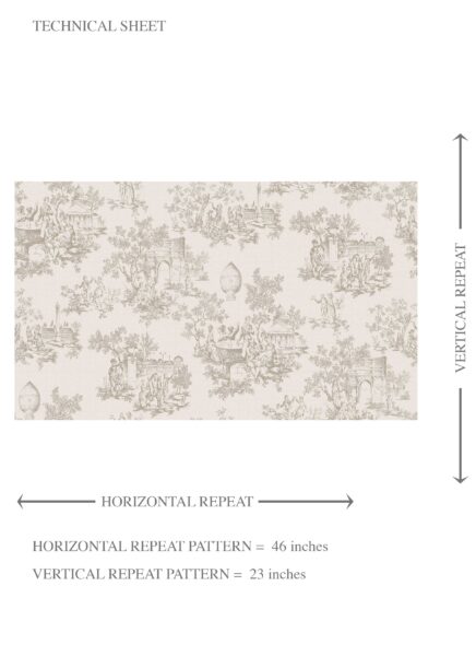 'Noah' Toile de Jouy/ Nature Print Wallpaper (Beige/ Greige/ Off-White) - Image 8