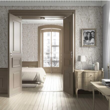 'Oriana' Birds Print/ Botanical Wallpaper Beige/ Brown/ Warm Gray - Image 4