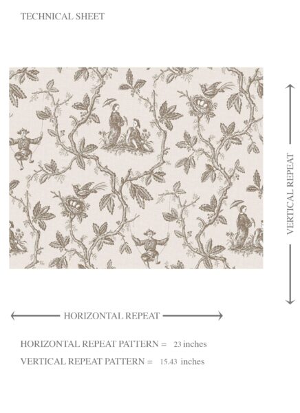 'Eden Charm' Floral Toile de Jouy Wallpaper (Beige/ Brown/ Taupe) - Image 8