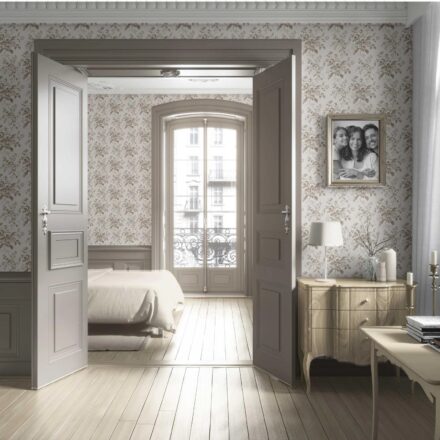 'Ether' Vintage-Inspired Floral Toile/ Botanical Wallpaper (Beige/ Brown/ Taupe) - Image 4