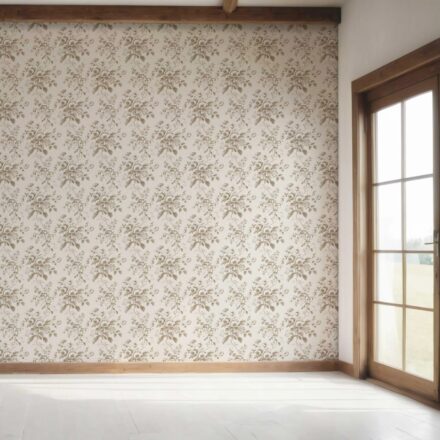 'Ether' Vintage-Inspired Floral Toile/ Botanical Wallpaper (Beige/ Brown/ Taupe) - Image 7