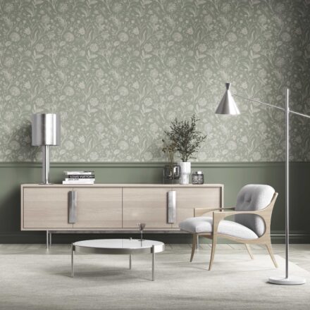 'Otis' Floral/ Botanical Wallpaper (Sage Green) - Image 2