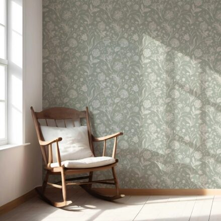 'Otis' Floral/ Botanical Wallpaper (Sage Green) - Image 5