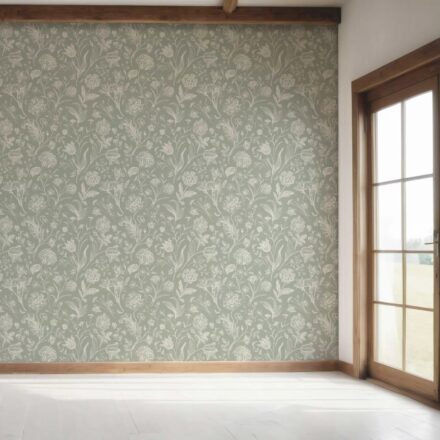 'Otis' Floral/ Botanical Wallpaper (Sage Green) - Image 7