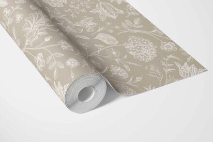 'Foamy Hills' Neutral Floral/ Botanical Wallpaper (Beige/ Brown/ Cream) - Image 3