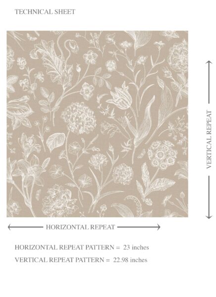 'Foamy Hills' Neutral Floral/ Botanical Wallpaper (Beige/ Brown/ Cream) - Image 6