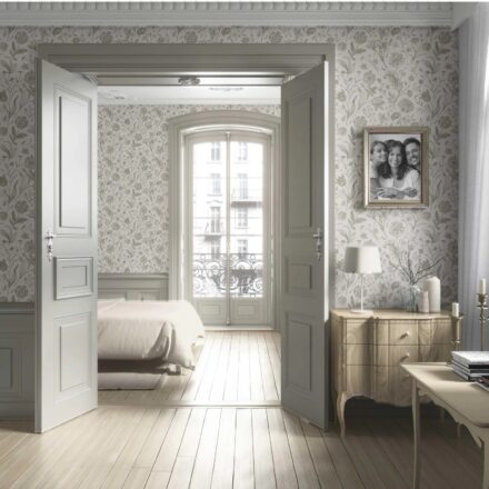 'Glimpse' Floral/ Botanical Wallpaper (Olive Green) - Image 4