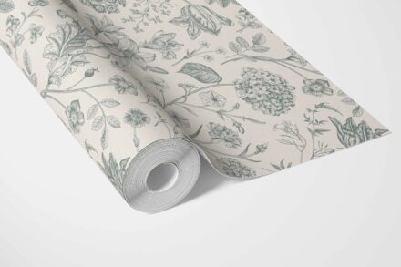 'Gosling' Floral/ Botanical Wallpaper (Teal Green) - Image 3