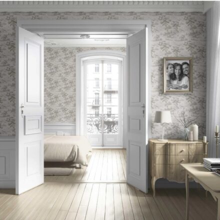 'Tiara' Floral Toile de Jouy Nature Print Wallpaper (Greige/ Taupe/ Warm Gray) - Image 4