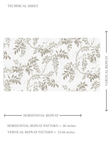'Pebble Ash' Neutral Floral Vine/ Botanical Wallpaper (Grey/ Greige/ White) - Image 8