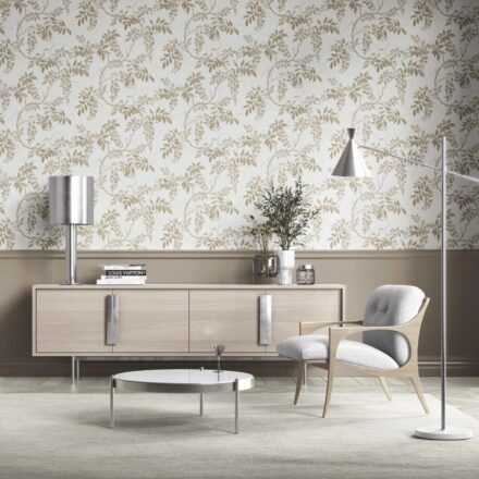 'Avairy' Neutral Floral Vine/ Botanical Wallpaper (Beige/ Taupe/ Grey/ White) - Image 2