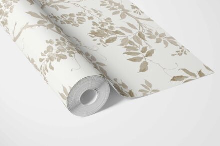 'Avairy' Neutral Floral Vine/ Botanical Wallpaper (Beige/ Taupe/ Grey/ White) - Image 3