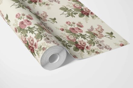 'Ori Hills' English Floral Print Wallpaper (Cream/ Pink/ Green/ Mauve) - Image 3