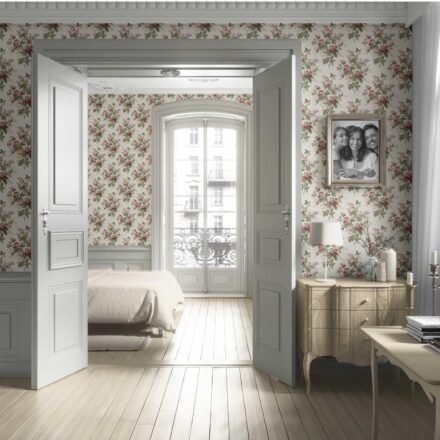 'Ori Hills' English Floral Print Wallpaper (Cream/ Pink/ Green/ Mauve) - Image 4