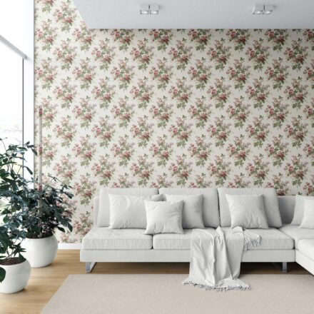 'Ori Hills' English Floral Print Wallpaper (Cream/ Pink/ Green/ Mauve) - Image 6