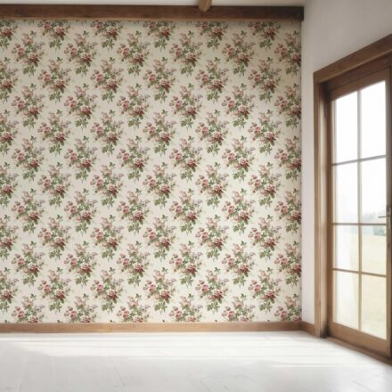 'Ori Hills' English Floral Print Wallpaper (Cream/ Pink/ Green/ Mauve) - Image 7