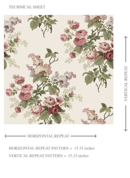 'Ori Hills' English Floral Print Wallpaper (Cream/ Pink/ Green/ Mauve) - Image 8