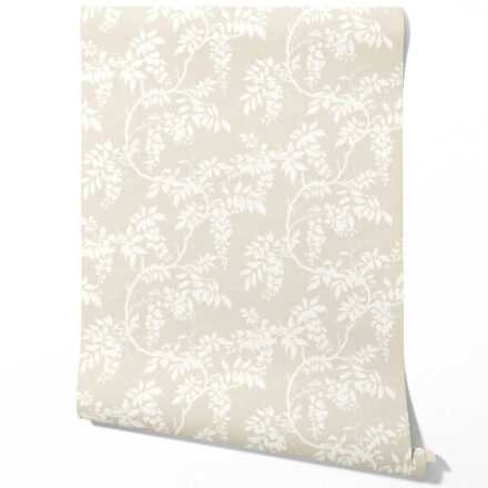'Andria' Neutral Floral Vine/ Botanical Wallpaper (Beige/ Cream/ Warm Grey)