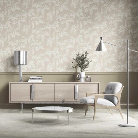 'Andria' Neutral Floral Vine/ Botanical Wallpaper (Beige/ Cream/ Warm Grey) - Image 2