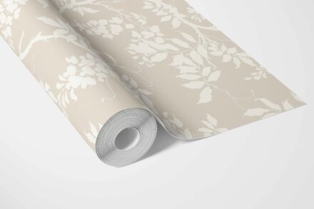'Andria' Neutral Floral Vine/ Botanical Wallpaper (Beige/ Cream/ Warm Grey) - Image 3