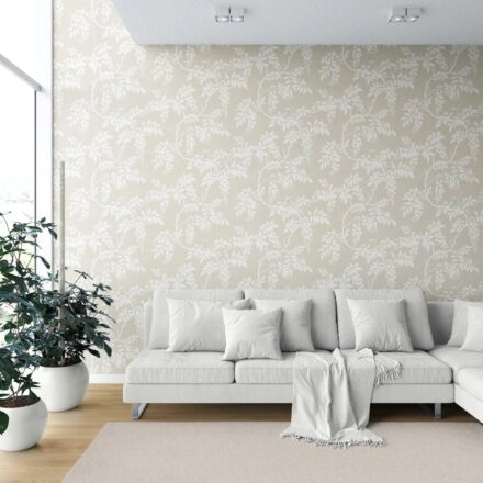 'Andria' Neutral Floral Vine/ Botanical Wallpaper (Beige/ Cream/ Warm Grey) - Image 6