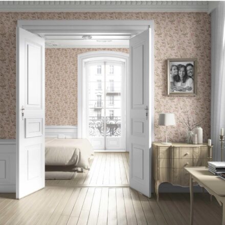 'Honshu' Chinoiserie/ English Floral Wallpaper (Soft Pink/ Peach/ Green/ Cream) - Image 4