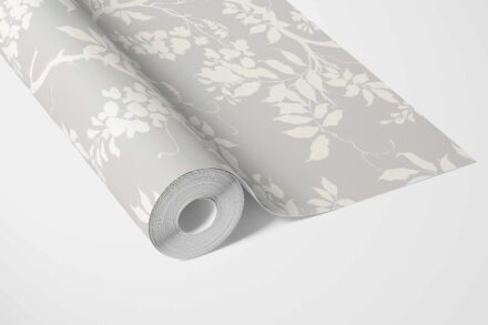 'Sassari' Neutral Floral Vine/ Botanical Wallpaper (Dove Grey/ Off-White) - Image 3