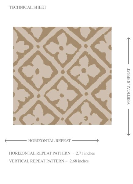 'Sebastian' Neutral Small Floral Lattice/ Geometric Micro-Print Wallpaper (Beige/ Brown/ Taupe) - Image 8