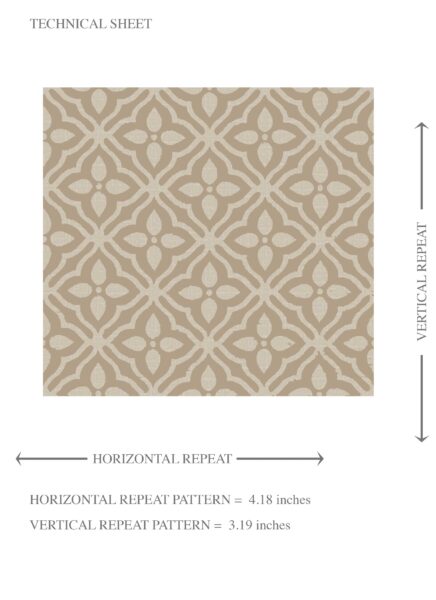 'Woodsmoke' Neutral Small Floral Lattice/ Geometric Micro-Print Wallpaper (Beige/ Tan Brown) - Image 8
