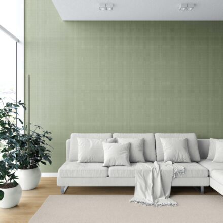 'Lucille' Small Floral Lattice/ Geometric Textured Wallpaper (Green) - Image 6