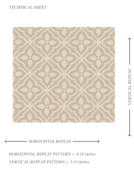 'Beatrice' Neutral Small Floral Lattice/ Geometric Micro-Print Wallpaper (Beige/ Greige/ Soft Taupe) - Image 8
