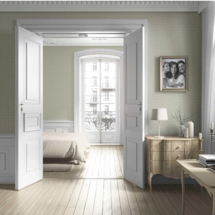 'Terza' Small Floral Lattice/ Leaf Textured Wallpaper (Olive Green/ Off-White) - Image 4