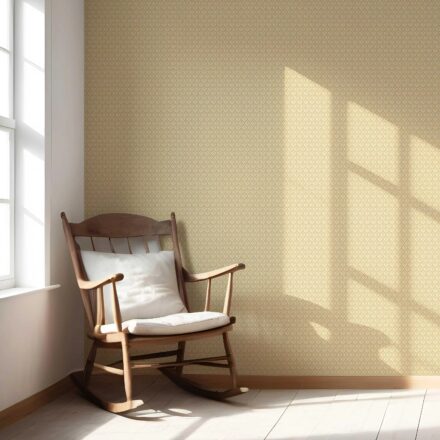 'Lizette' Small Floral Lattice/ Leaf Textured Wallpaper (Yellow/ Off-White) - Image 5