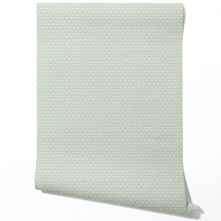'Corina' Small Floral Lattice/ Leaf Textured Wallpaper (Pastel Blue) - Image 2