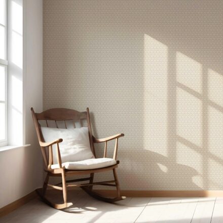 'Martina' Neutral Small Floral Lattice/ Leaf Textured Wallpaper (Beige/ Light Brown/ Off-White) - Image 5